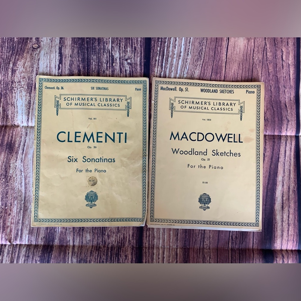 Schirmer's Library of Musical Classic Clementi 36 & MacDowell 51 Piano Books (2)
